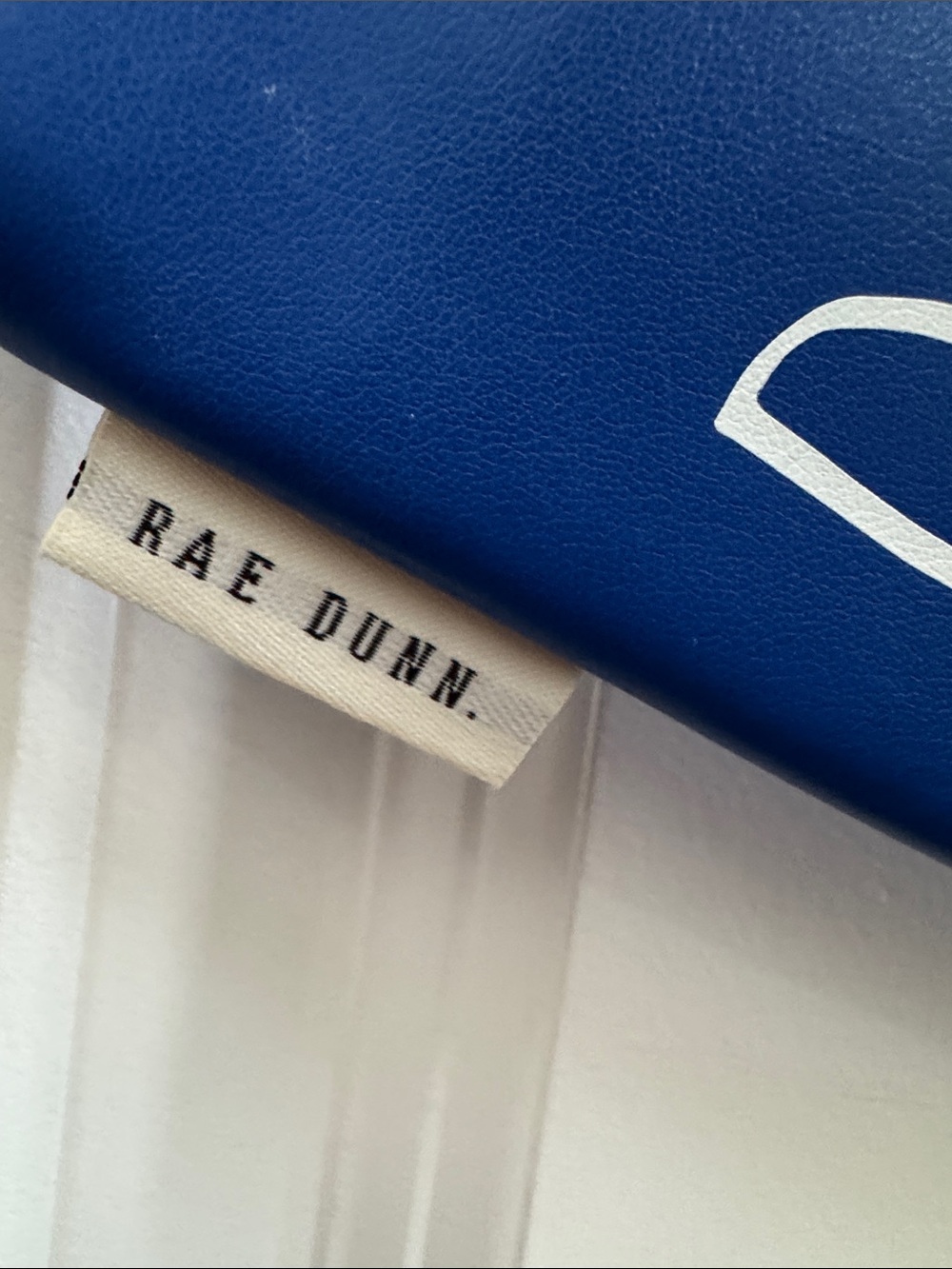 Rae Dunn Blue 'POOLSIDE.' Wristlet Clutch with Cream Tassel - Picture 2 of 6